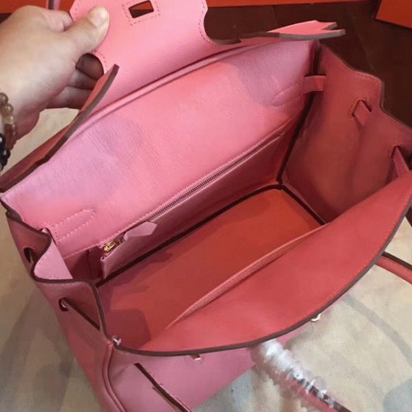 Réplique de luxe Hermes Birkin 35cm sac à main rose – Image 3