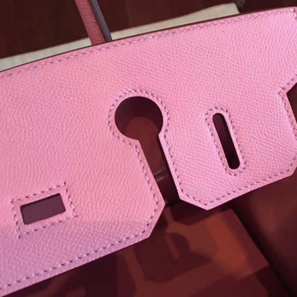 Réplique de luxe Hermes Birkin 35cm sac à main rose – Image 6