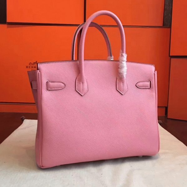 Réplique de luxe Hermes Birkin 35cm sac à main rose – Image 7