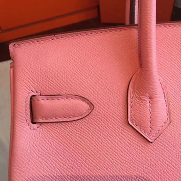 Réplique de luxe Hermes Birkin 35cm sac à main rose – Image 8