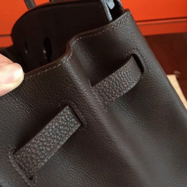Réplique de haute qualité Hermes Birkin 35CM sac à main café – Image 2