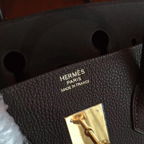 Réplique de haute qualité Hermes Birkin 35CM sac à main café – Image 3