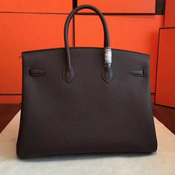 Réplique de haute qualité Hermes Birkin 35CM sac à main café – Image 5