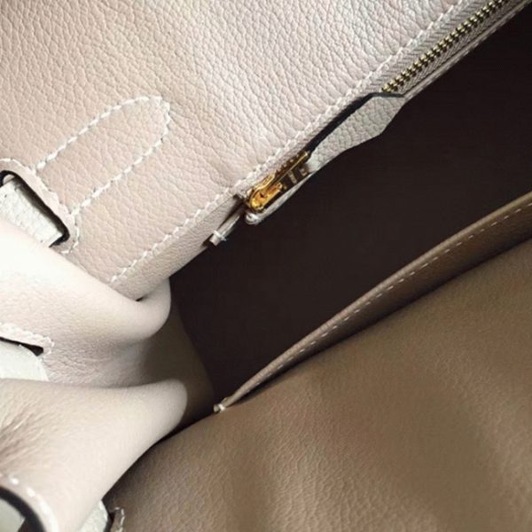 Réplique Hermes Birkin 35CM sac à main gris – Image 6