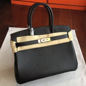 Faux sac de créateur Hermes Birkin 35cm sac à main noir