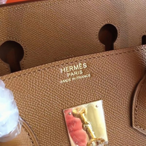 Réplique de luxe Hermes Birkin 35cm sac à main marron – Image 8