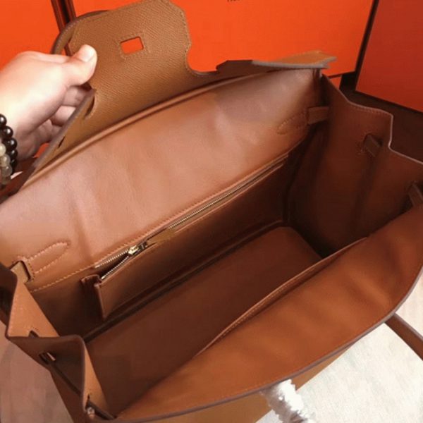 Réplique de luxe Hermes Birkin 35cm sac à main marron – Image 7