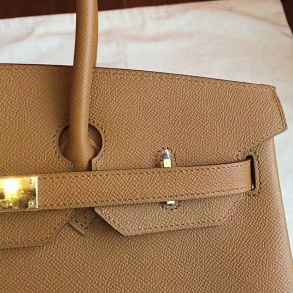Réplique de luxe Hermes Birkin 35cm sac à main marron – Image 6
