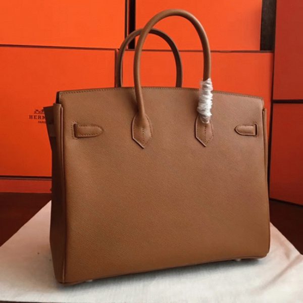 Réplique de luxe Hermes Birkin 35cm sac à main marron – Image 3