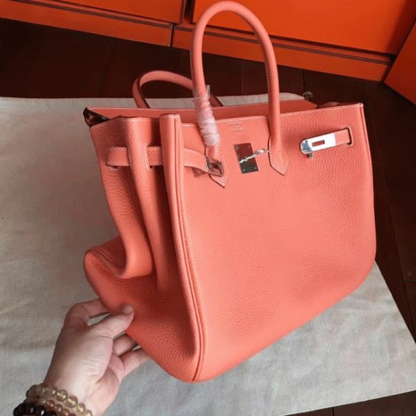 Meilleure contrefa?on Hermes Birkin 35cm sac à main crevette – Image 3