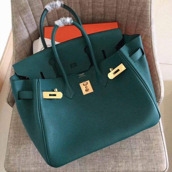 AAAAA Réplique Hermes Birkin 35cm sac à main malachite – Image 3