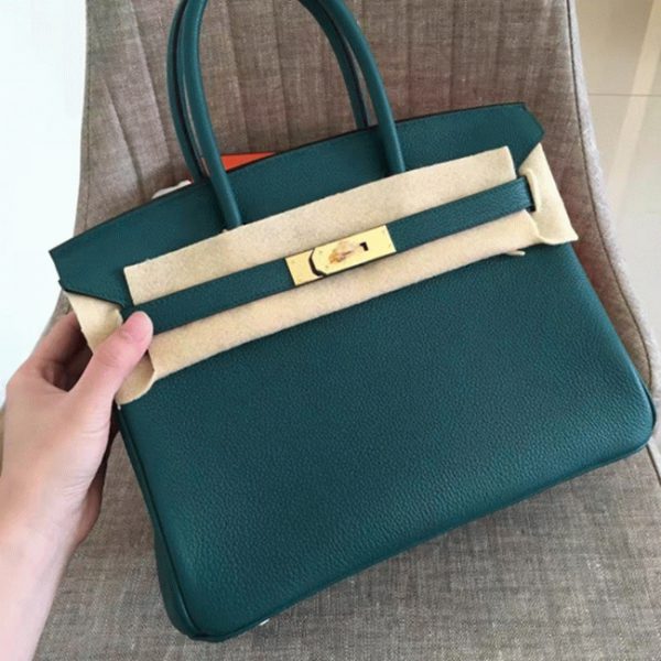 AAAAA Réplique Hermes Birkin 35cm sac à main malachite