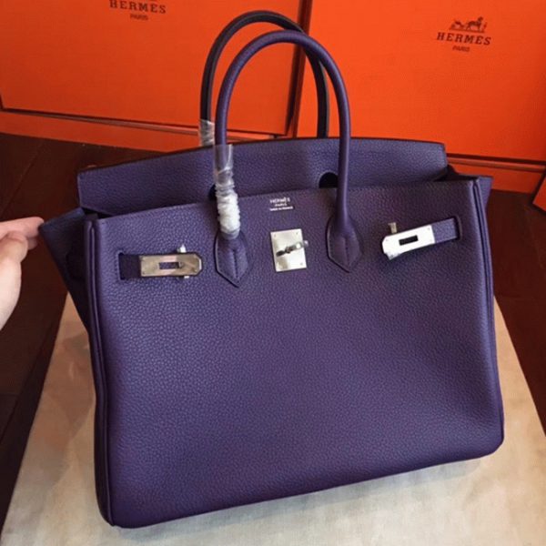 Faux Hermes Birkin 35CM sac à main iris – Image 4