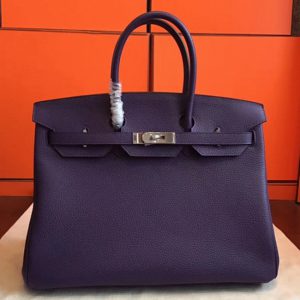 Faux Hermes Birkin 35CM sac à main iris