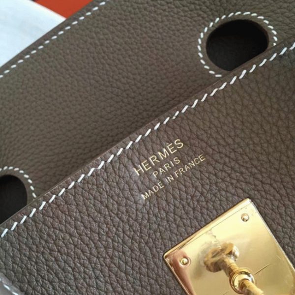 Meilleure réplique bon marché Hermes Birkin 35CM sac à main étoupe – Image 8
