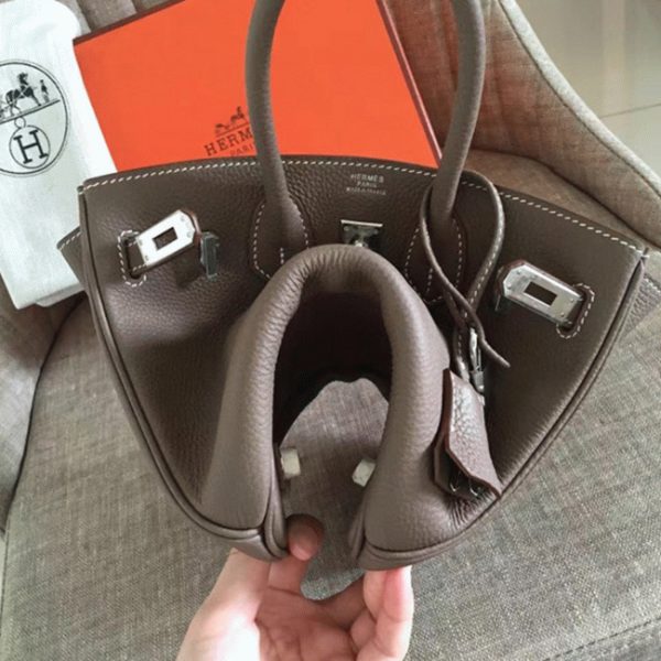 Meilleure réplique bon marché Hermes Birkin 35CM sac à main étoupe – Image 5