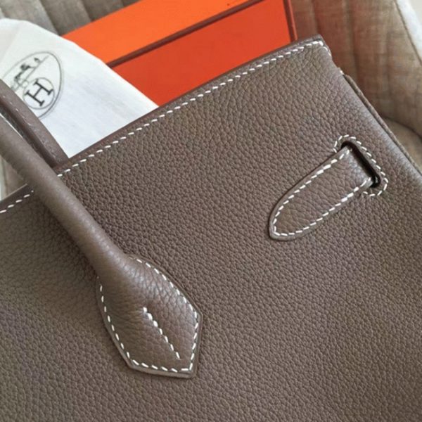 Meilleure réplique bon marché Hermes Birkin 35CM sac à main étoupe – Image 4