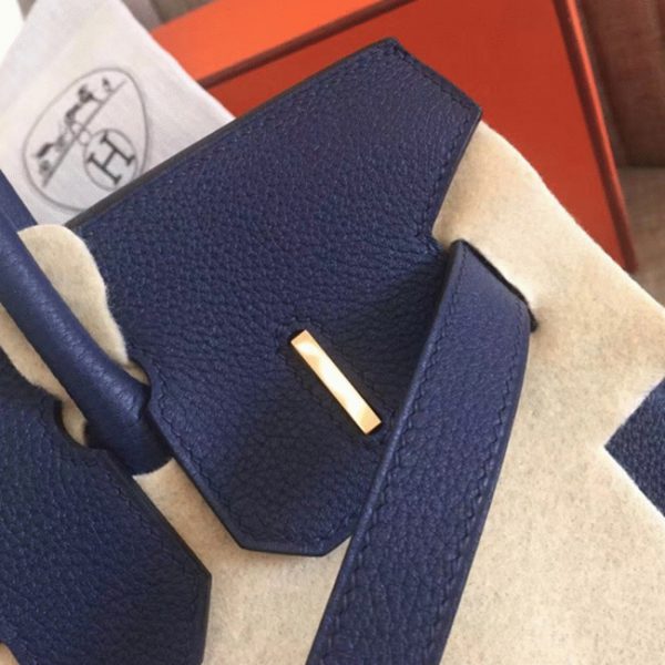 Imitation Hermes Birkin 35CM sac à main saphir – Image 8