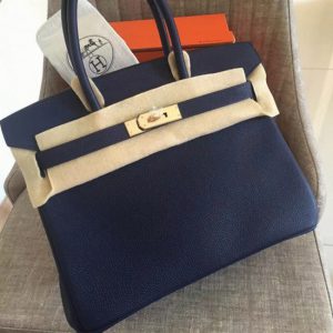 Imitation Hermes Birkin 35CM sac à main saphir