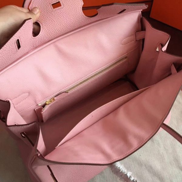 Contrefaçon Hermes Birkin 40cm sac à main rose – Image 3