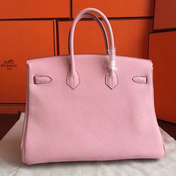 Contrefaçon Hermes Birkin 40cm sac à main rose – Image 4