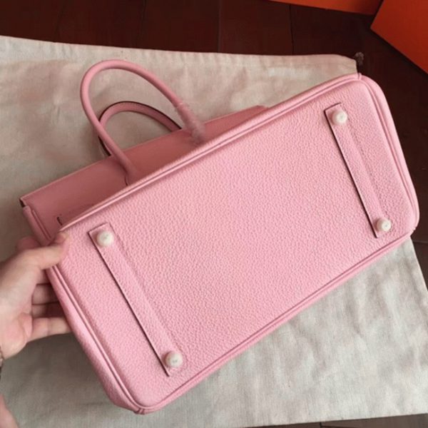 Contrefaçon Hermes Birkin 40cm sac à main rose – Image 5