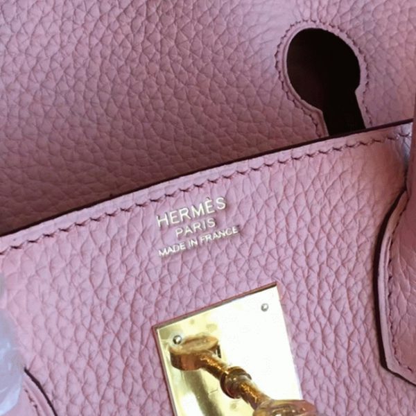 Contrefaçon Hermes Birkin 40cm sac à main rose – Image 6