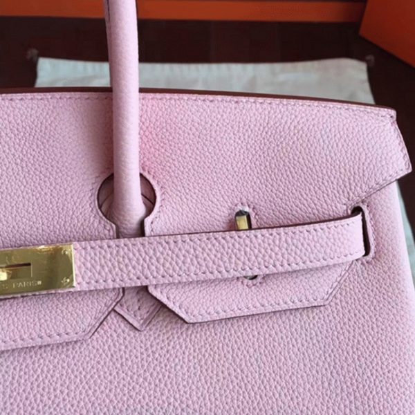 Contrefaçon Hermes Birkin 40cm sac à main rose – Image 7