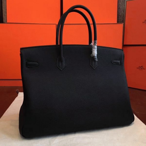 Réplique Hermes Birkin 40cm sac à main noir – Image 5