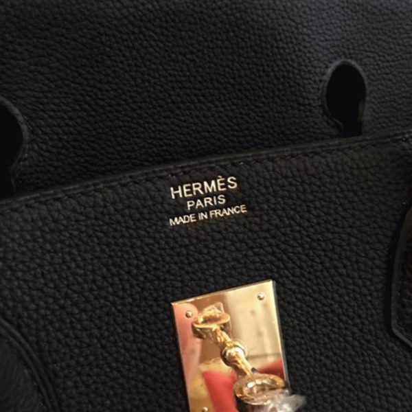 Réplique Hermes Birkin 40cm sac à main noir – Image 6