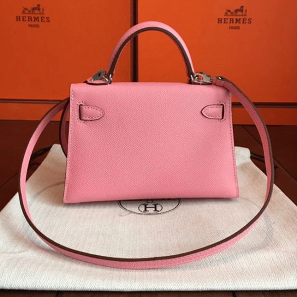 Contrefaçon Pas Cher Sac à main Hermès Kelly 20cm Rose Confetti Epsom – Image 6