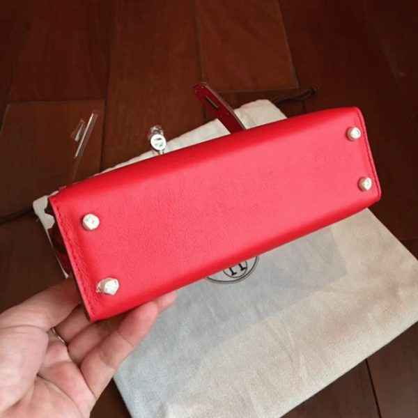 Réplique Sac à main Hermès Kelly 20cm Rouge Swift – Image 8