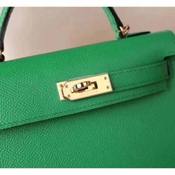 Contrefaçon Hermes Kelly 20cm sac à main bambou epsom – Image 4