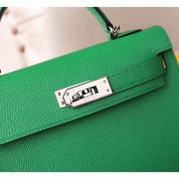 Contrefaçon Hermes Kelly 20cm sac à main bambou epsom – Image 2