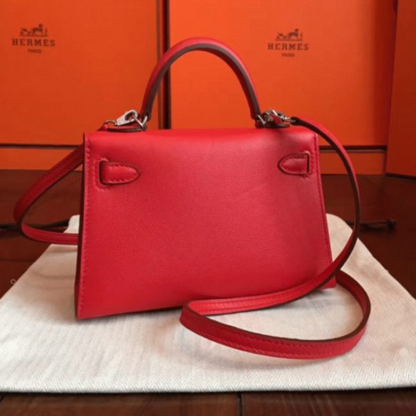 Réplique Sac à main Hermès Kelly 20cm Rouge Swift – Image 6