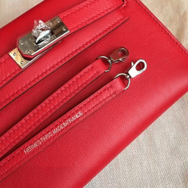 Réplique Sac à main Hermès Kelly 20cm Rouge Swift – Image 5