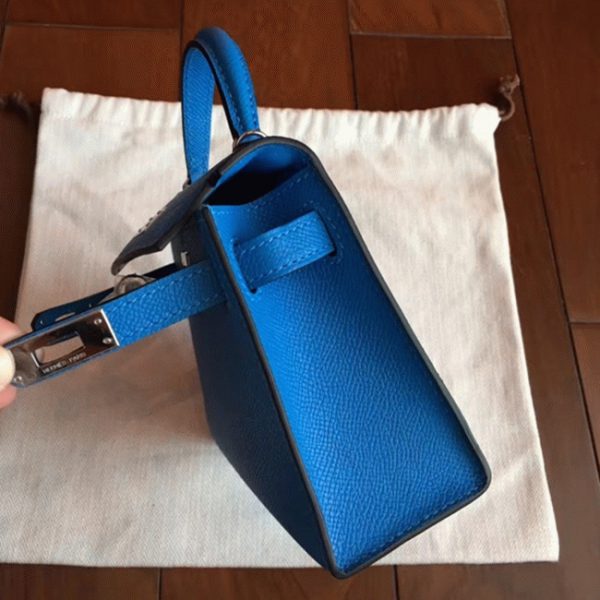 Réplique sac de créateur Hermes Kelly 20CM sac à main mykonos – Image 8