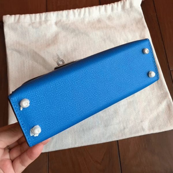 Réplique sac de créateur Hermes Kelly 20CM sac à main mykonos – Image 7