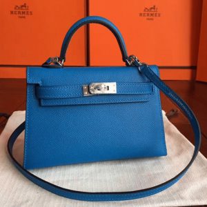Réplique sac de créateur Hermes Kelly 20CM sac à main mykonos