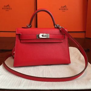 Réplique Sac à main Hermès Kelly 20cm Rouge Swift