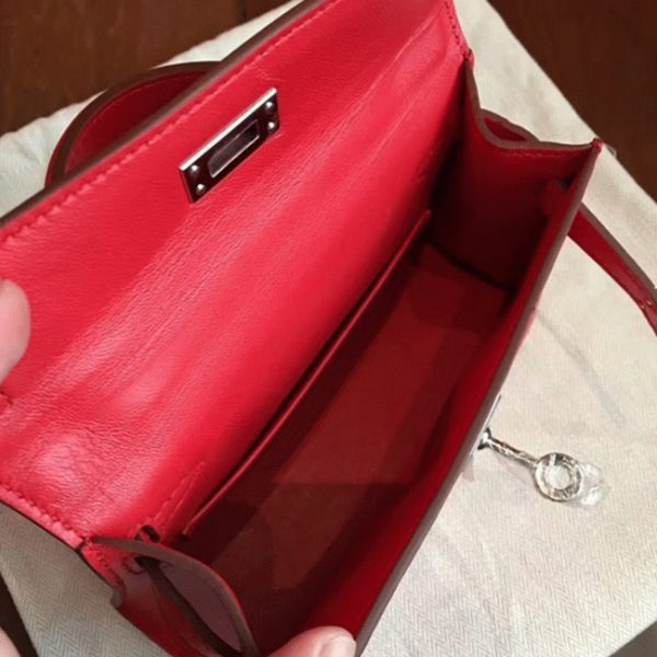 Réplique Sac à main Hermès Kelly 20cm Rouge Swift – Image 2