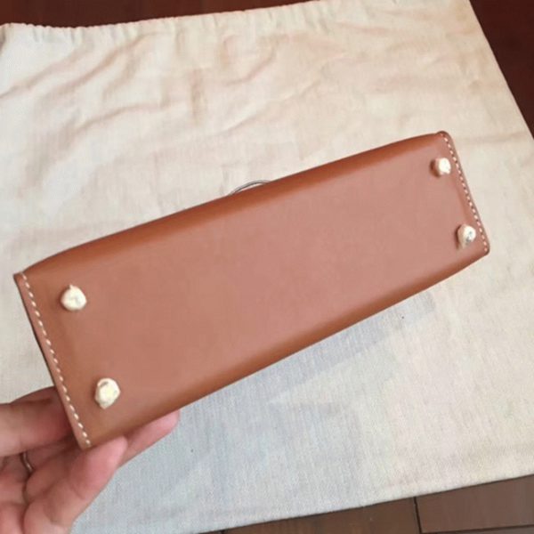 Réplique Sac à main Hermès Kelly 20cm Gold Swift – Image 7