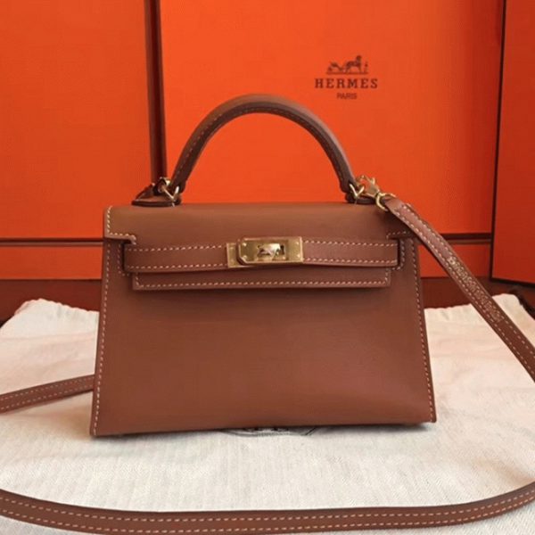 Réplique Sac à main Hermès Kelly 20cm Gold Swift