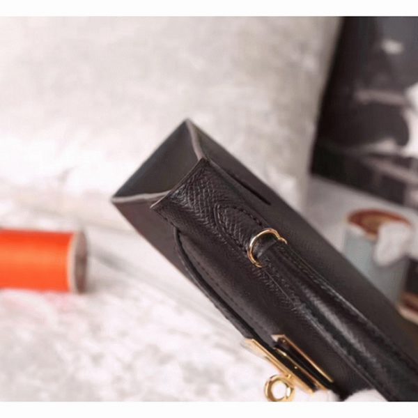 Contrefaçon Sac à main Hermès Kelly 20cm Noir Epsom – Image 8