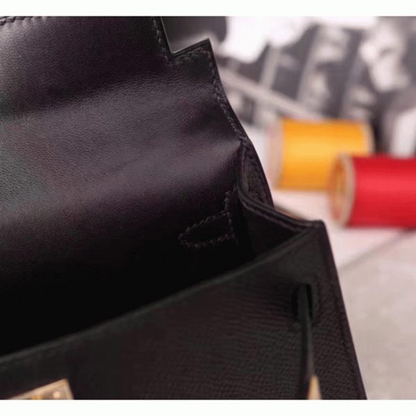 Contrefaçon Sac à main Hermès Kelly 20cm Noir Epsom – Image 5