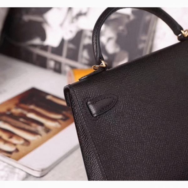 Contrefaçon Sac à main Hermès Kelly 20cm Noir Epsom – Image 3