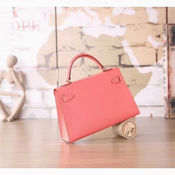 Imitation Pas Cher Sac à main Hermès Kelly 20cm Flamingo Epsom – Image 3
