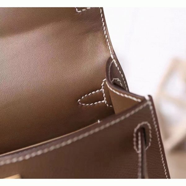 Réplique Sac à main Hermès Kelly 20cm étoupe Epsom – Image 3