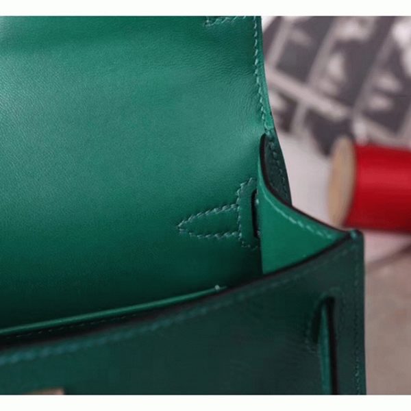Réplique de luxe Sac à main Hermès Kelly 20cm Malachite Epsom – Image 4