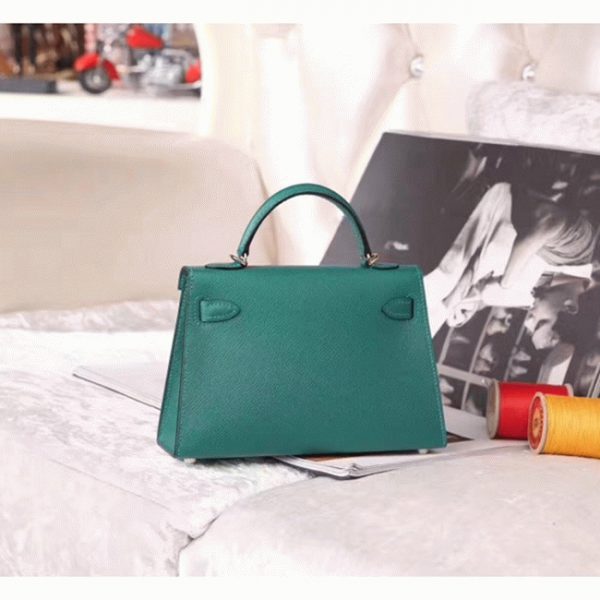 Réplique de luxe Sac à main Hermès Kelly 20cm Malachite Epsom – Image 2